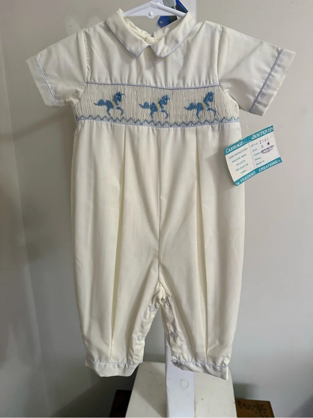 NWT Vintage Carriage Boutiques Smocked Romper